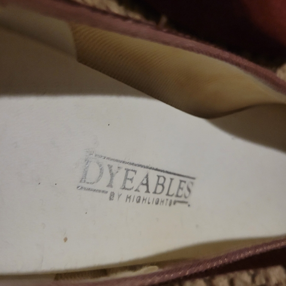 WOMENS VINTAGE DYEABLES BY HIGHLIGHTS HEELS MAROON SIZE 7 - Picture 5 of 14